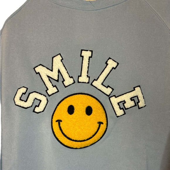 BABY BLUE CHENILLE EMBROIDERED PLUS SIZE SWEATSHIRT 3X - Picture 3 of 5